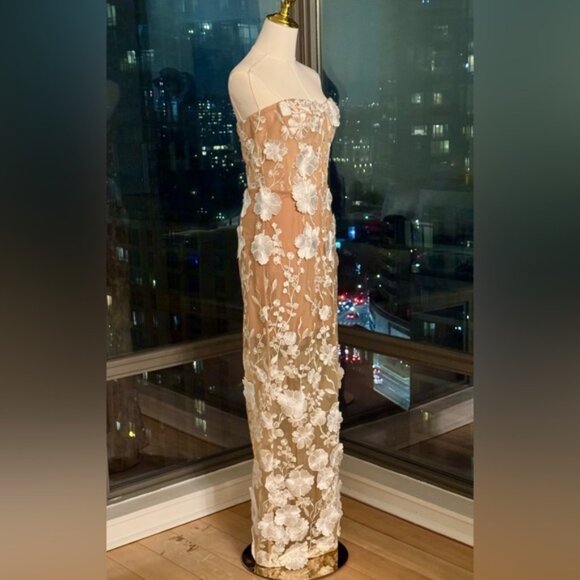 🆕 BRONX & BANCO 🧿 NWOT Jasmine Blanc Bridal Maxi Dress, Sz L US 8 - Picture 10 of 16